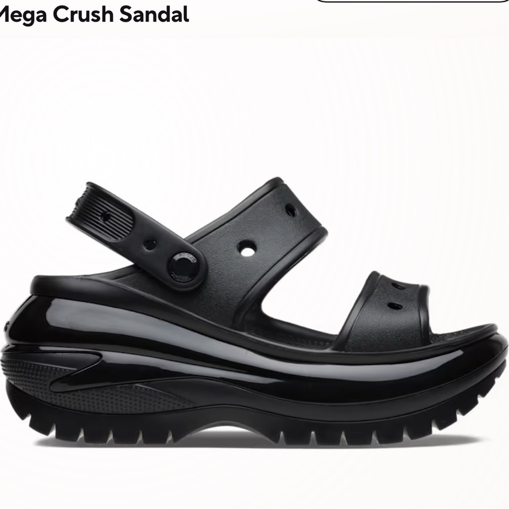 CROCS Black Platform Sandals